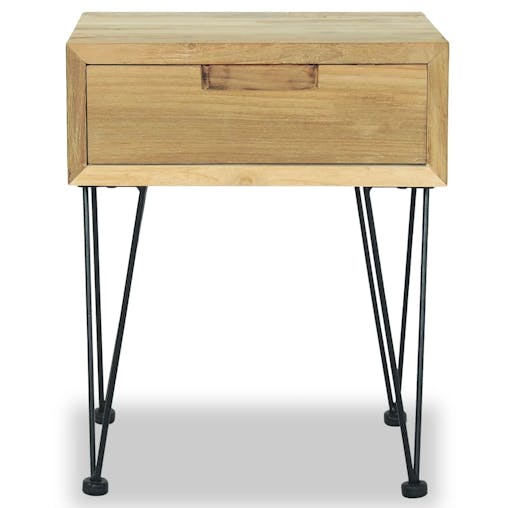 NNEVL Bedside Cabinet 40x30x50 cm Solid Teak
