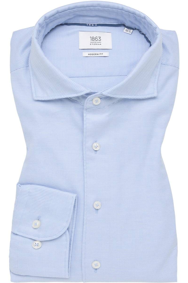 ETERNA 1863 Modern Fit Hemd mittelblau, Strukturiert