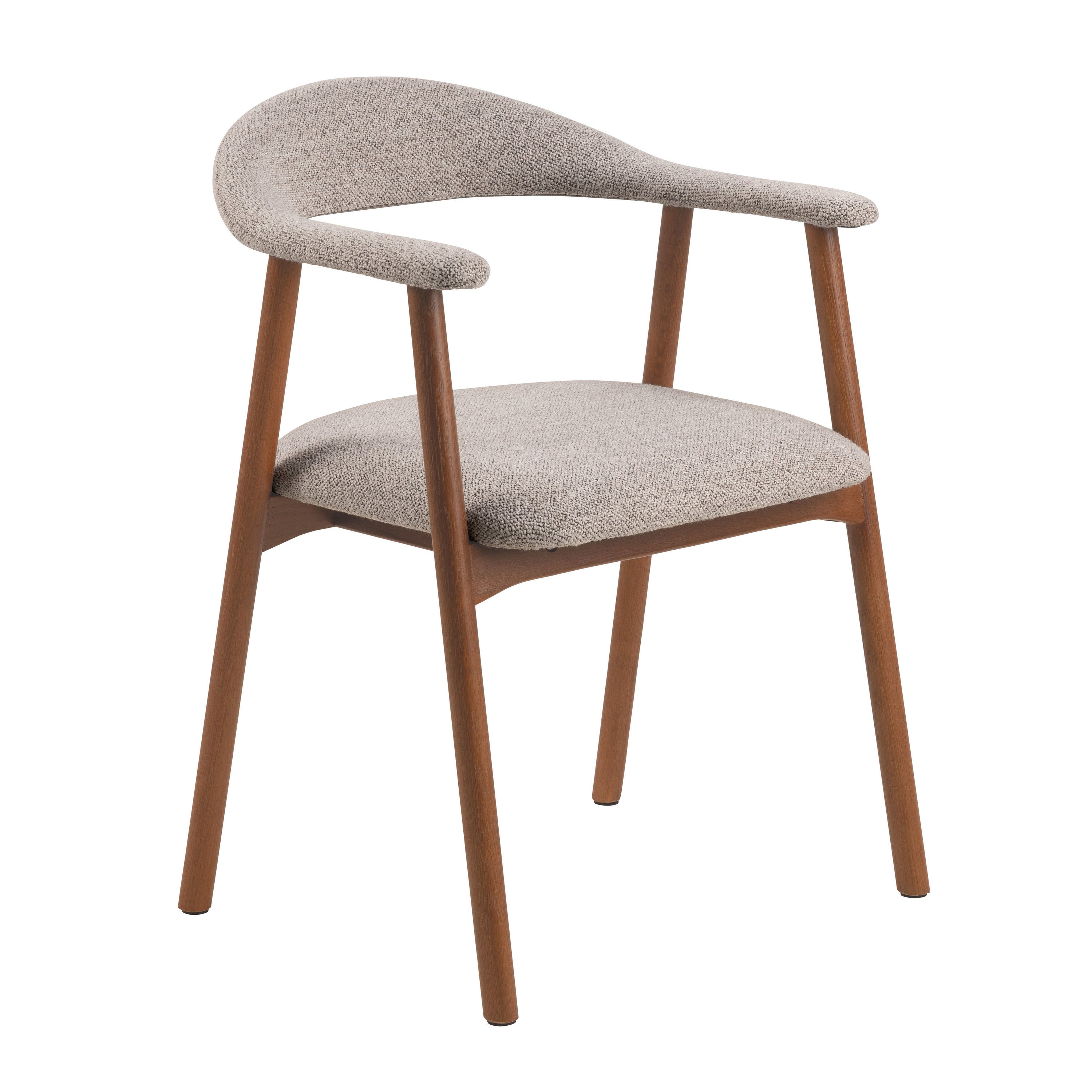 by fonQ Nordic Eetkamerstoel - Walnoot - Greige