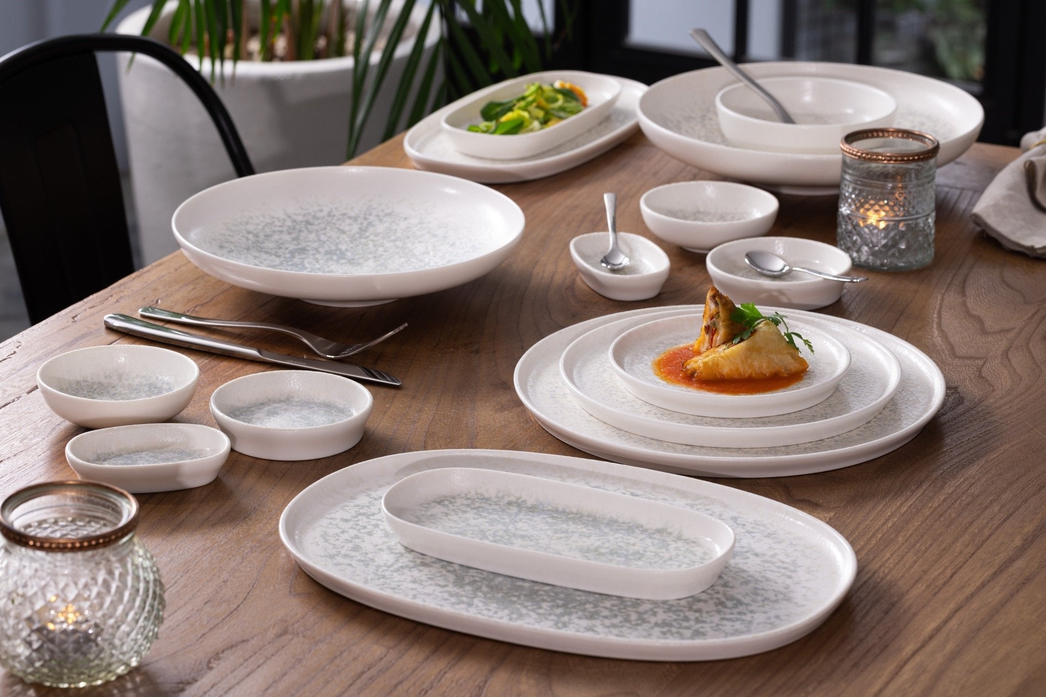 Bonna Diep bord - Lunar Ocean - Porselein - 25 cm (1300cc) - set van 6