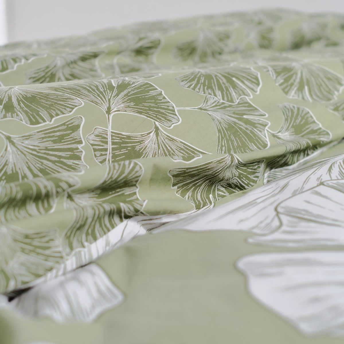 SUNSHINE ANDRE - Parure de lit imprimé en coton vert 220x240