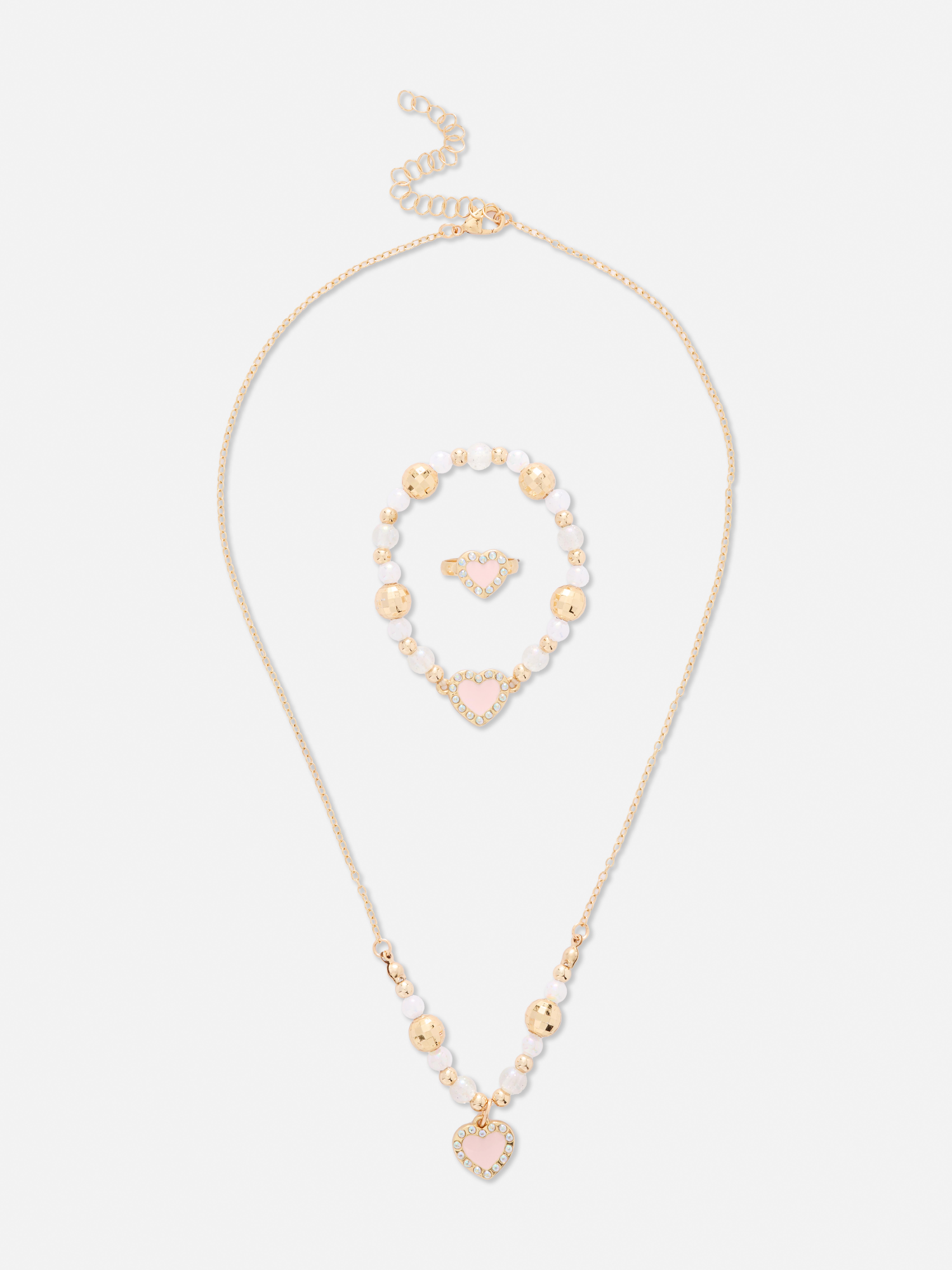 3pk Heart Jewelry Set