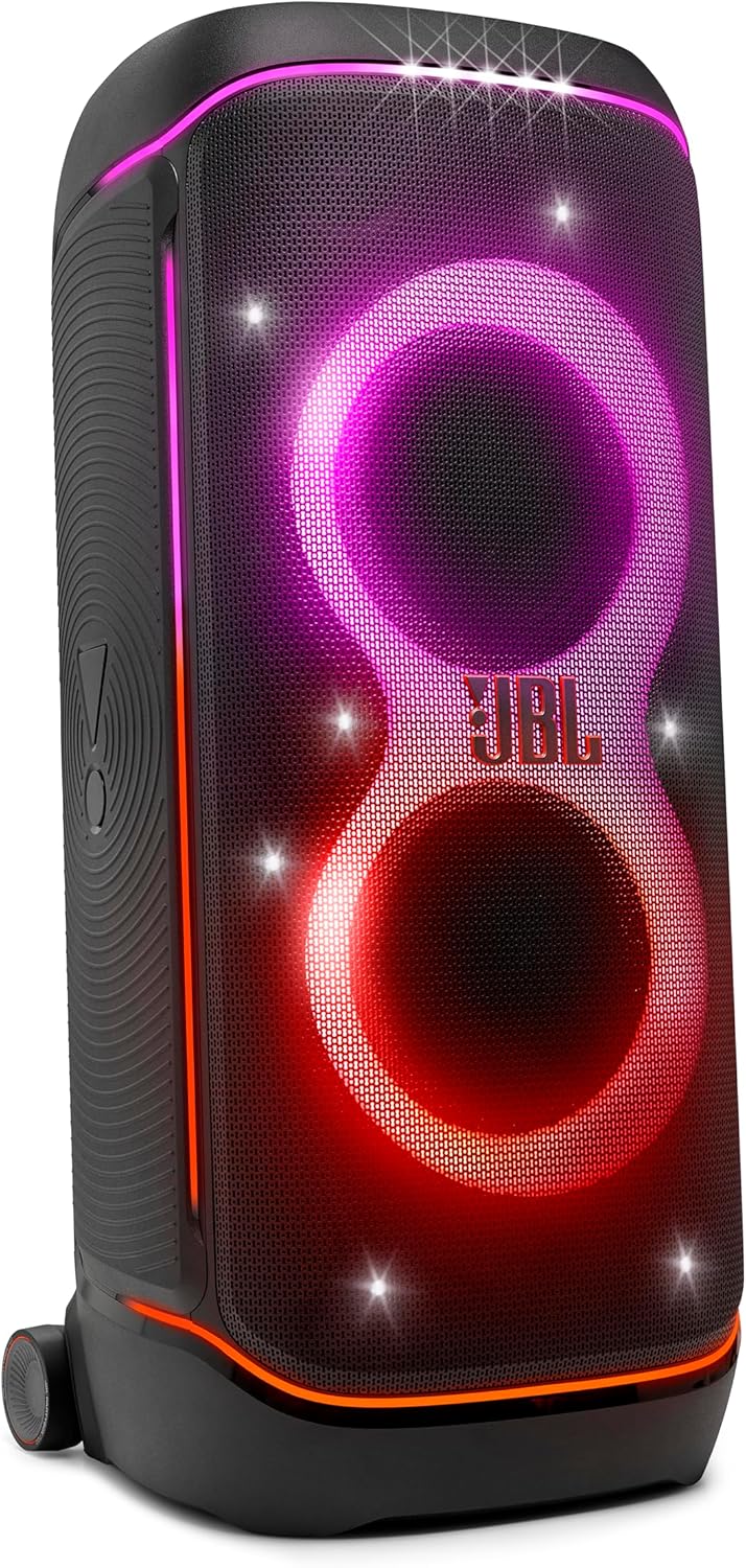 JBL PartyBox 720 - Loudest Battery-Powered Party Speaker with Superior Pro Sound and a Futuristic lightshow  Up to 15 Hours Playtime & IPX4 Splash Proof (Black)