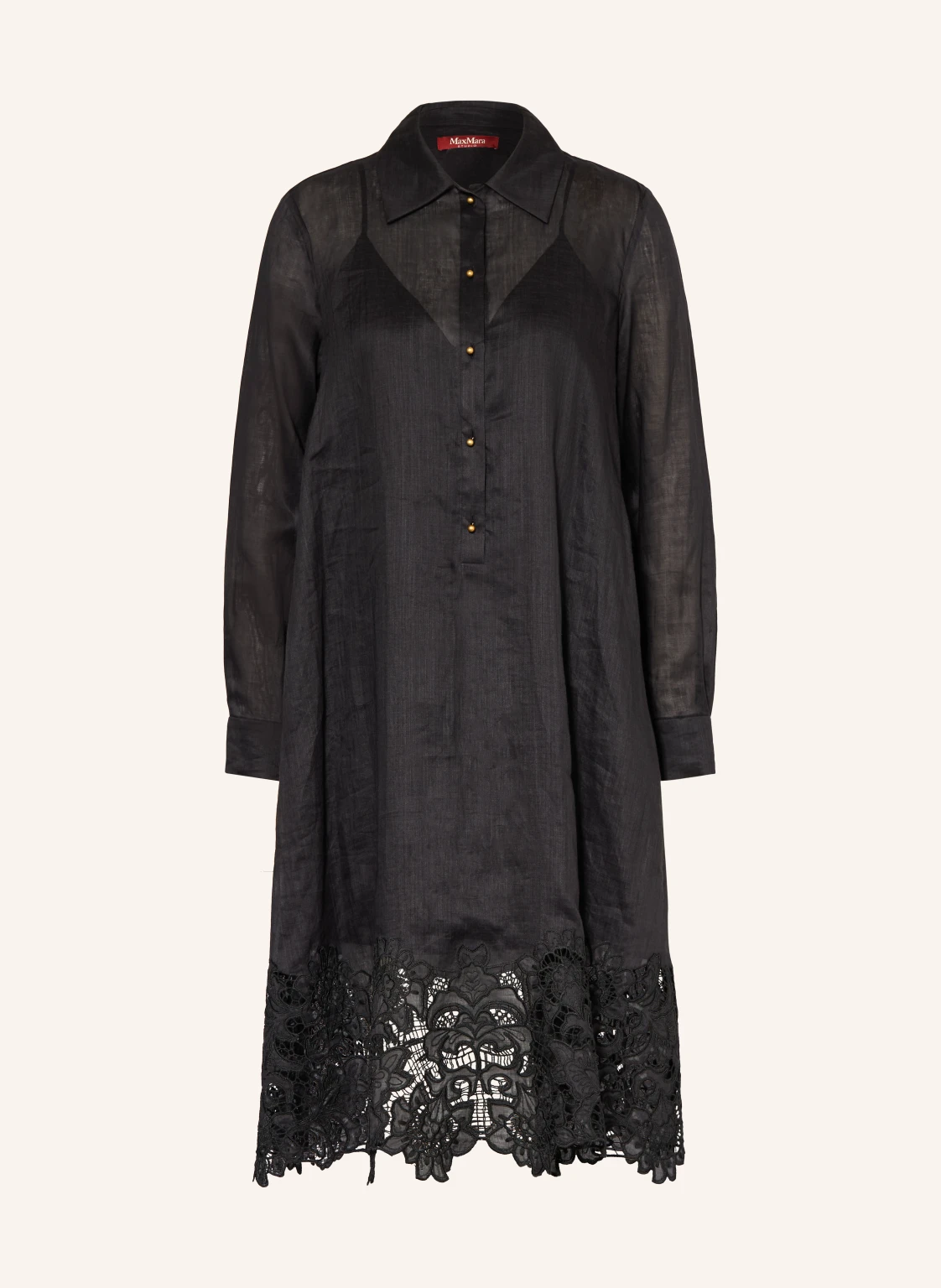Max Mara STUDIO Hemdblusenkleid MELA mit Lochspitze
