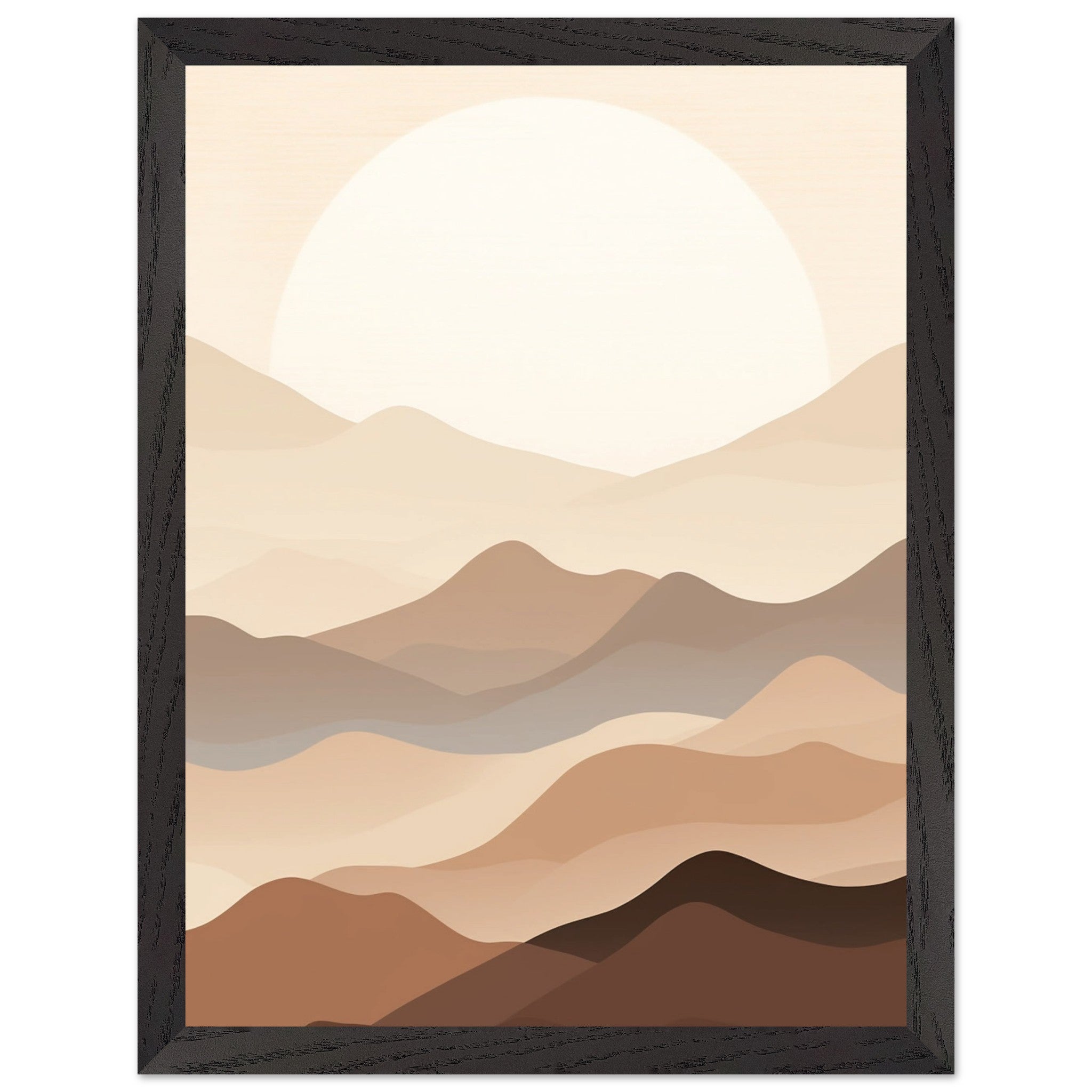 Artfulprints Poster met Lijst Japandi landscape  - 30x40 cm - Meerkleurig