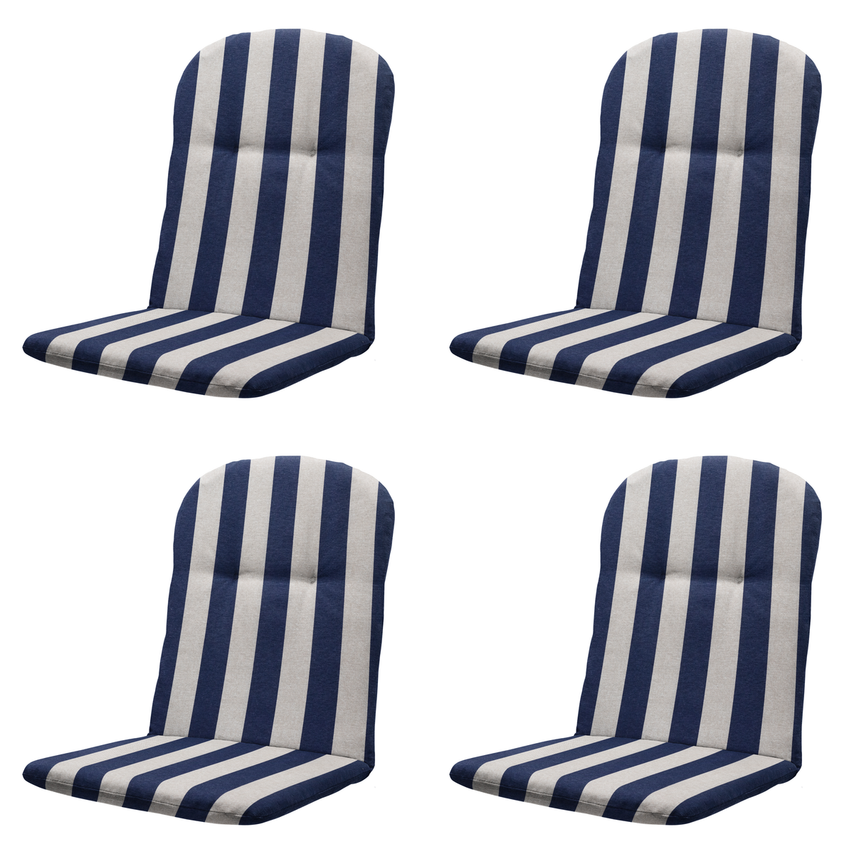 Madison kuipstoelkussen hoge rug Amora - blauw - 45x45x3,5cm - set van 4