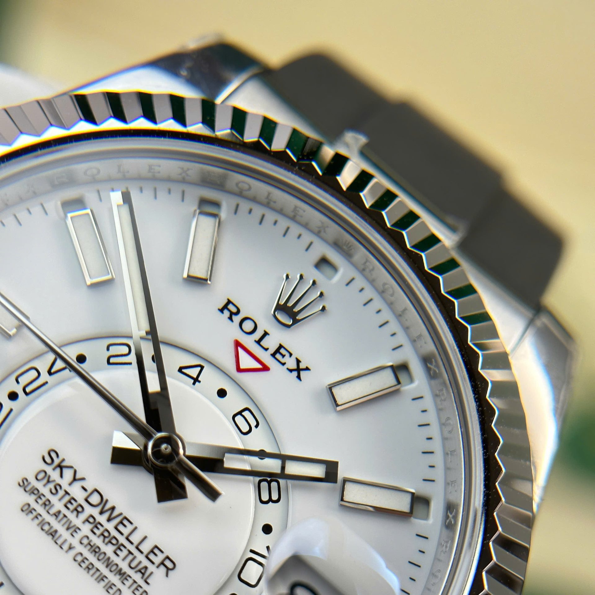 Rolex Sky-Dweller 904L Steel White Dial 42mm Oysterflex Super Clone