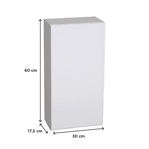 Meuble de rangement - Meuble haut 1 porte - Faible profondeur