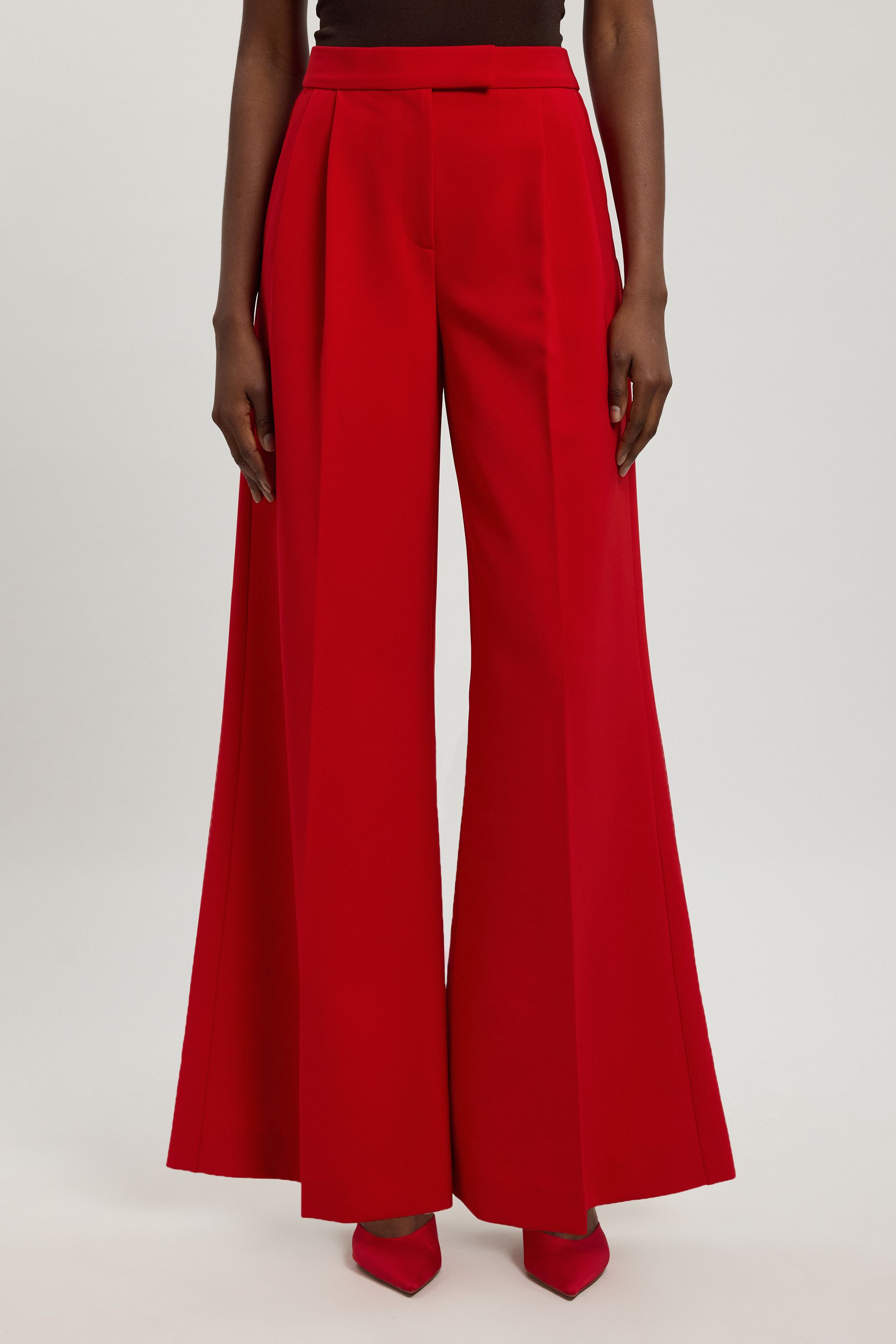 KarenMillen Compact Viscose Tailored Wide Leg Trouser