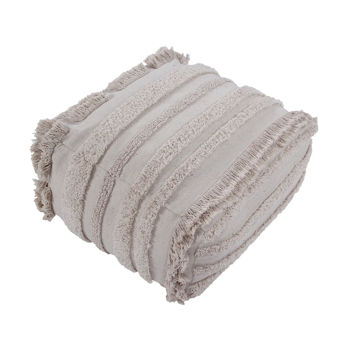 Lorena Canals - Early Hours Pouf, 54 x 54 cm, natur