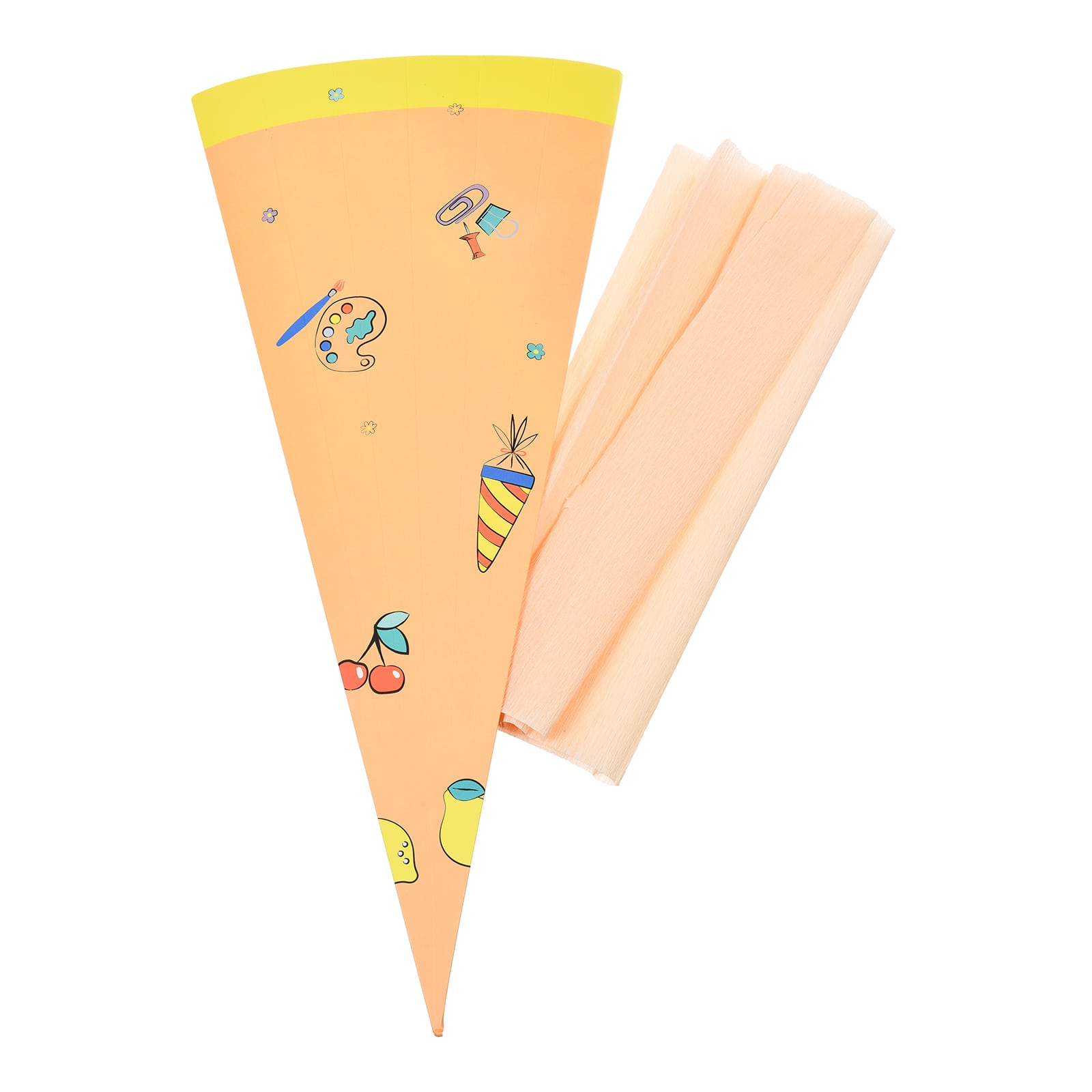 DIY-Schultüte Orange,L 510 mm, 12 -tlg.
