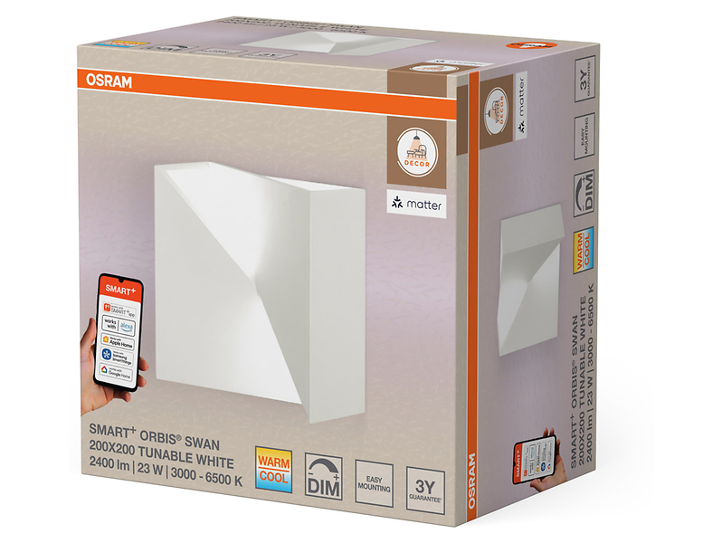 Kinkiet Smart Wifi Decor LED ze ściemniaczem biały