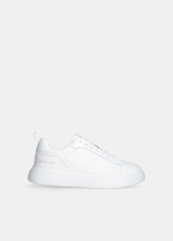 Sneakers platform in pelle