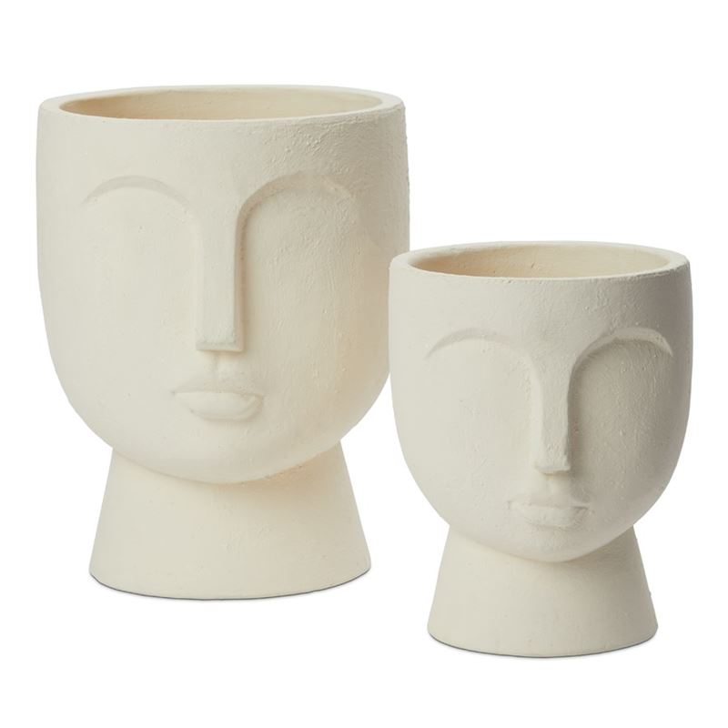 Athena Large White Face Pot