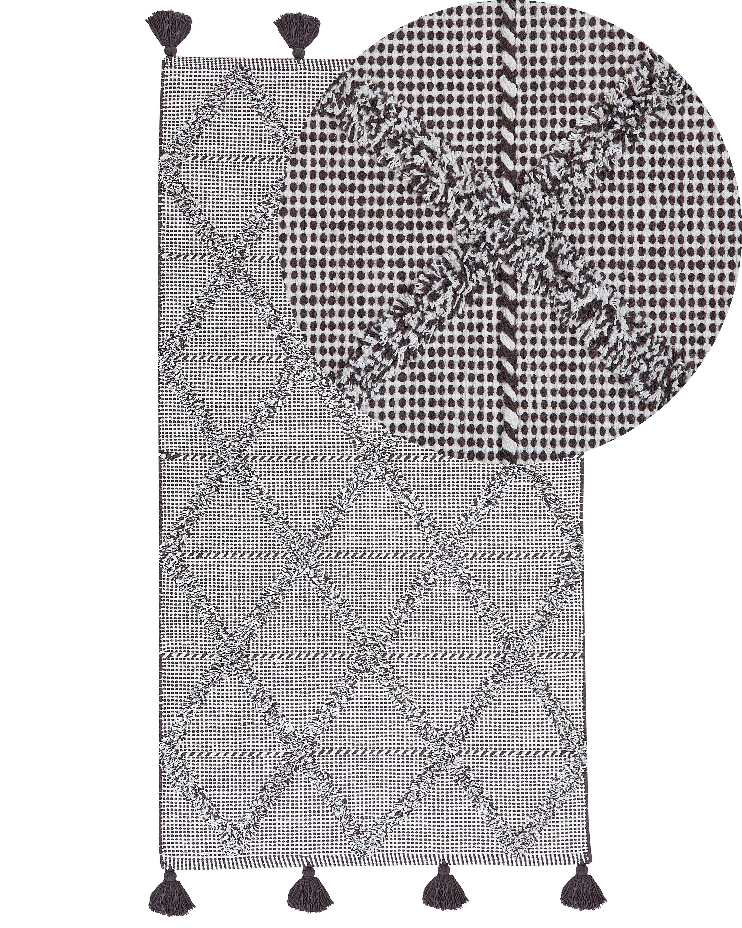 Rug TUZLA Brown 140 x 200 cm Cotton