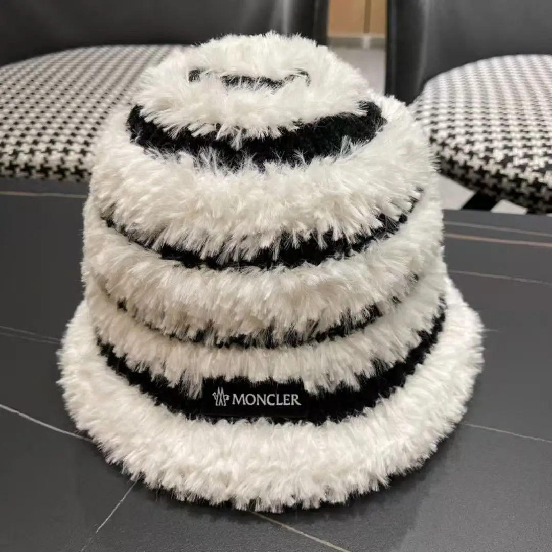 MONCLER Knitted striped bucket hat