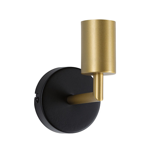 Applique Ravi IP44 E27 max. 60W Noir mat Doré gradable
