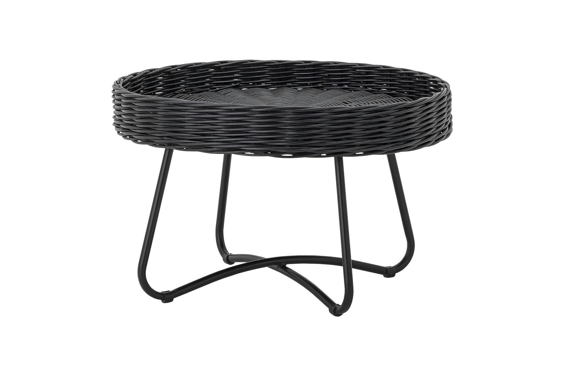 HATTIE - Table basse en rotin noir