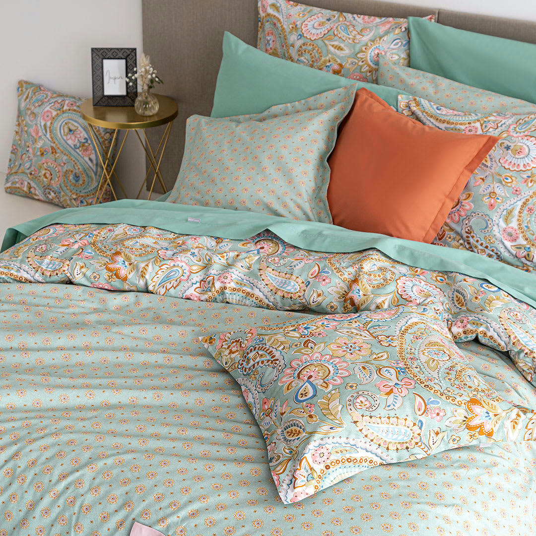 ARGUN HDC - Housse de couette réversible en coton  240x220 cm multicolore