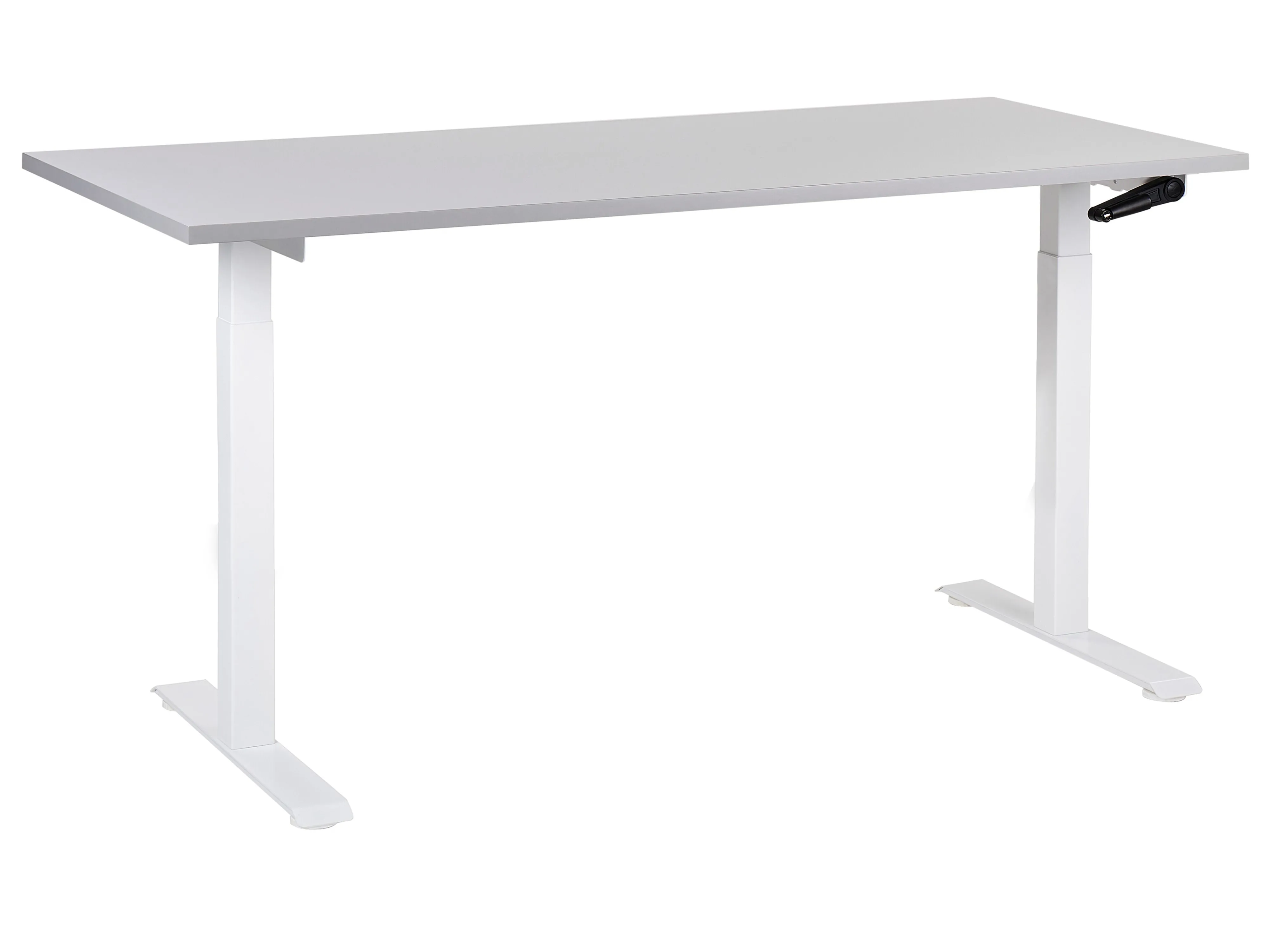 Manual Adjustable Standing Desk DESTINES Grey/ White 160 cm 72 cm