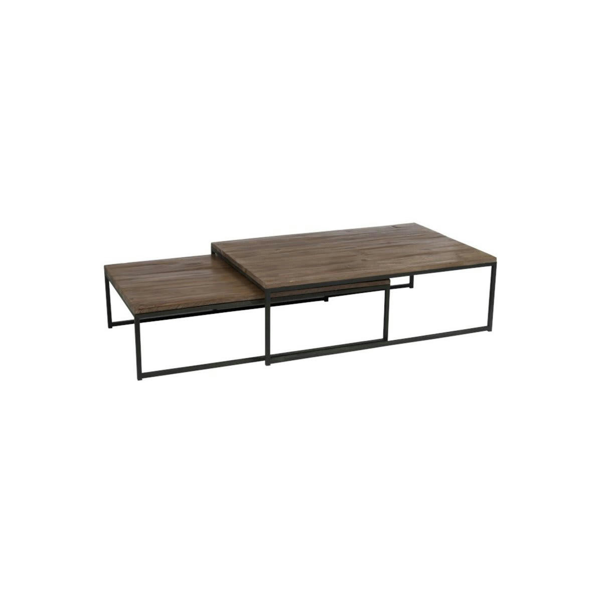 ROBERT - Lot de 2 grandes tables gigognes