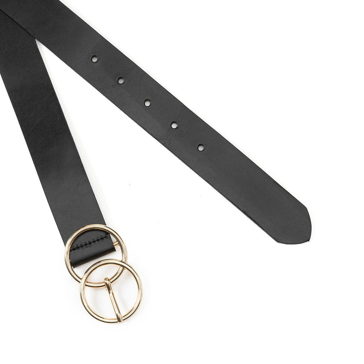 Ceinture cuir double anneaux