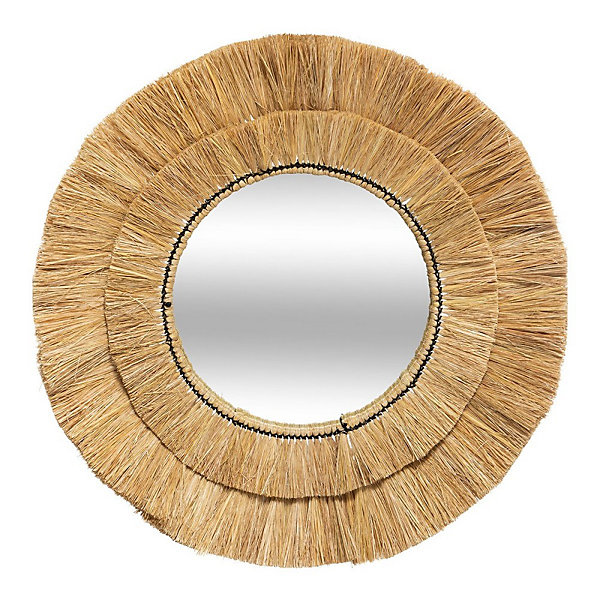 Miroir raphia Safari diamètre 57cm