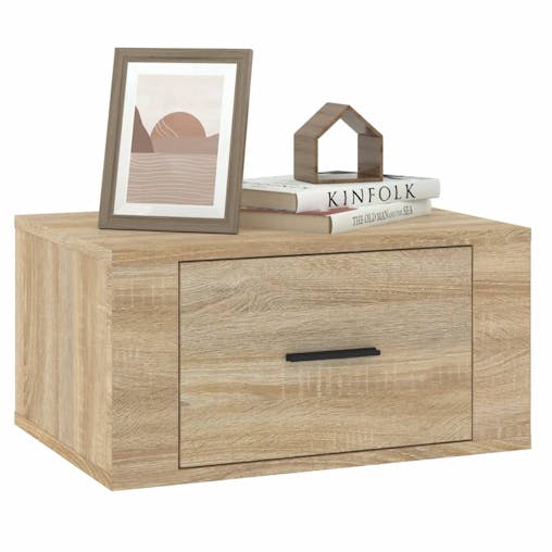 NNEVL Wall-mounted Bedside Cabinets 2 pcs Sonoma Oak 50x36x25 cm