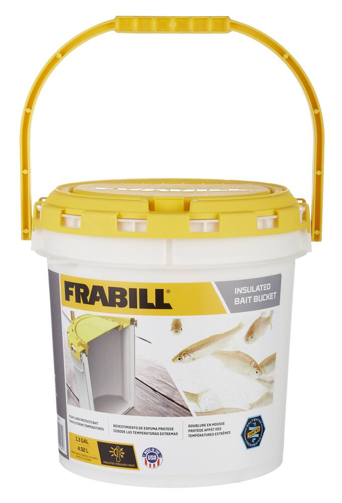 Frabill Ice Fishing Insulated Bait Bucket, 4.92-L