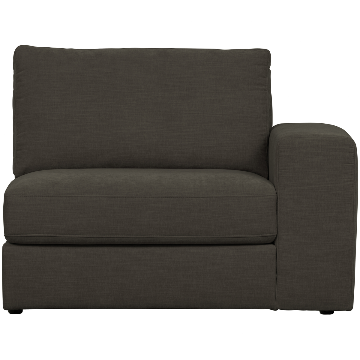 vtwonen 1-zits bank element met arm rechts Family - Polyester - Antraciet - 85x115x98