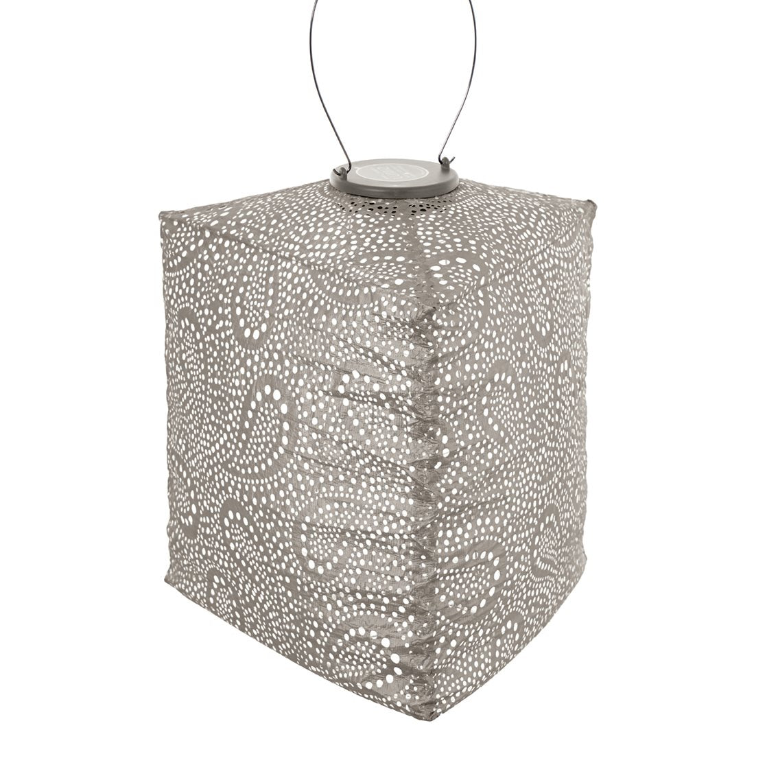 Lumiz solar lampion paisley triangle - 28 cm - licht taupe