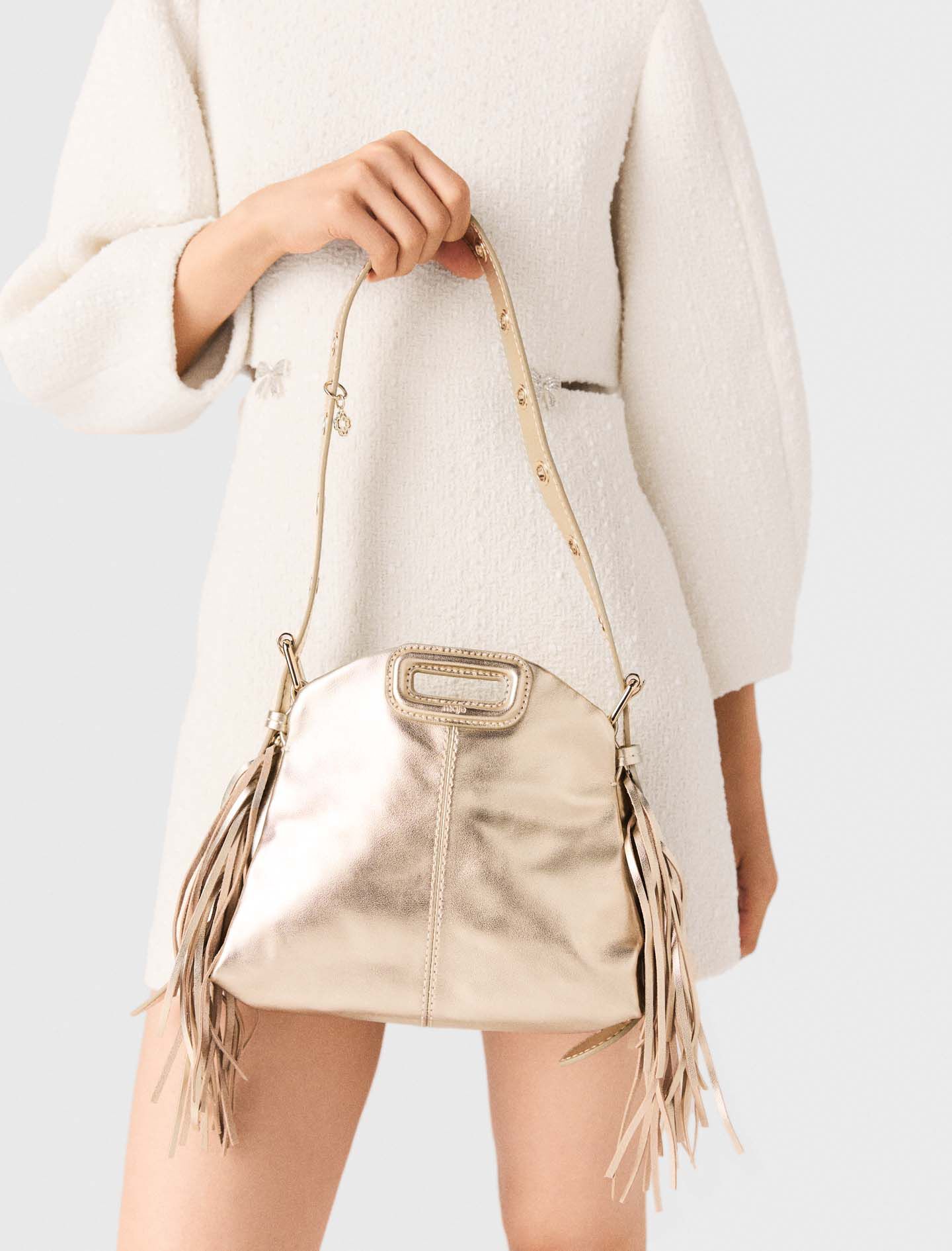 Sac Miss M mini en cuir métal