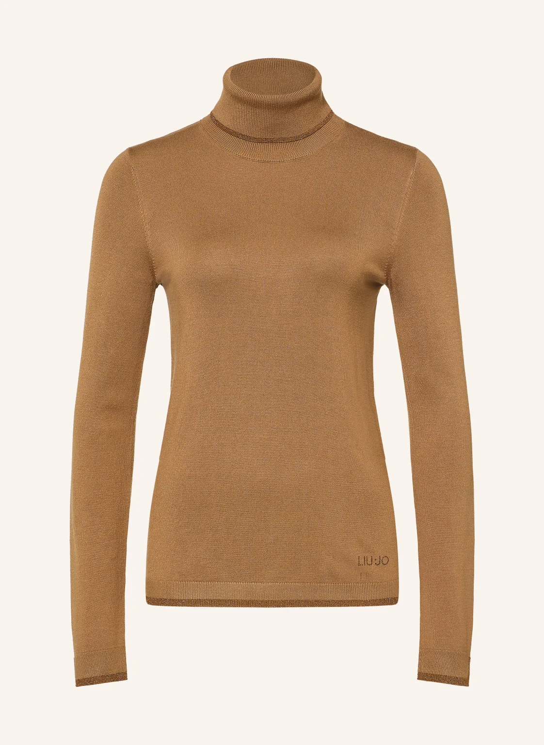 LIU JO Rollkragenpullover mit Glitzergarn und Schmucksteinen