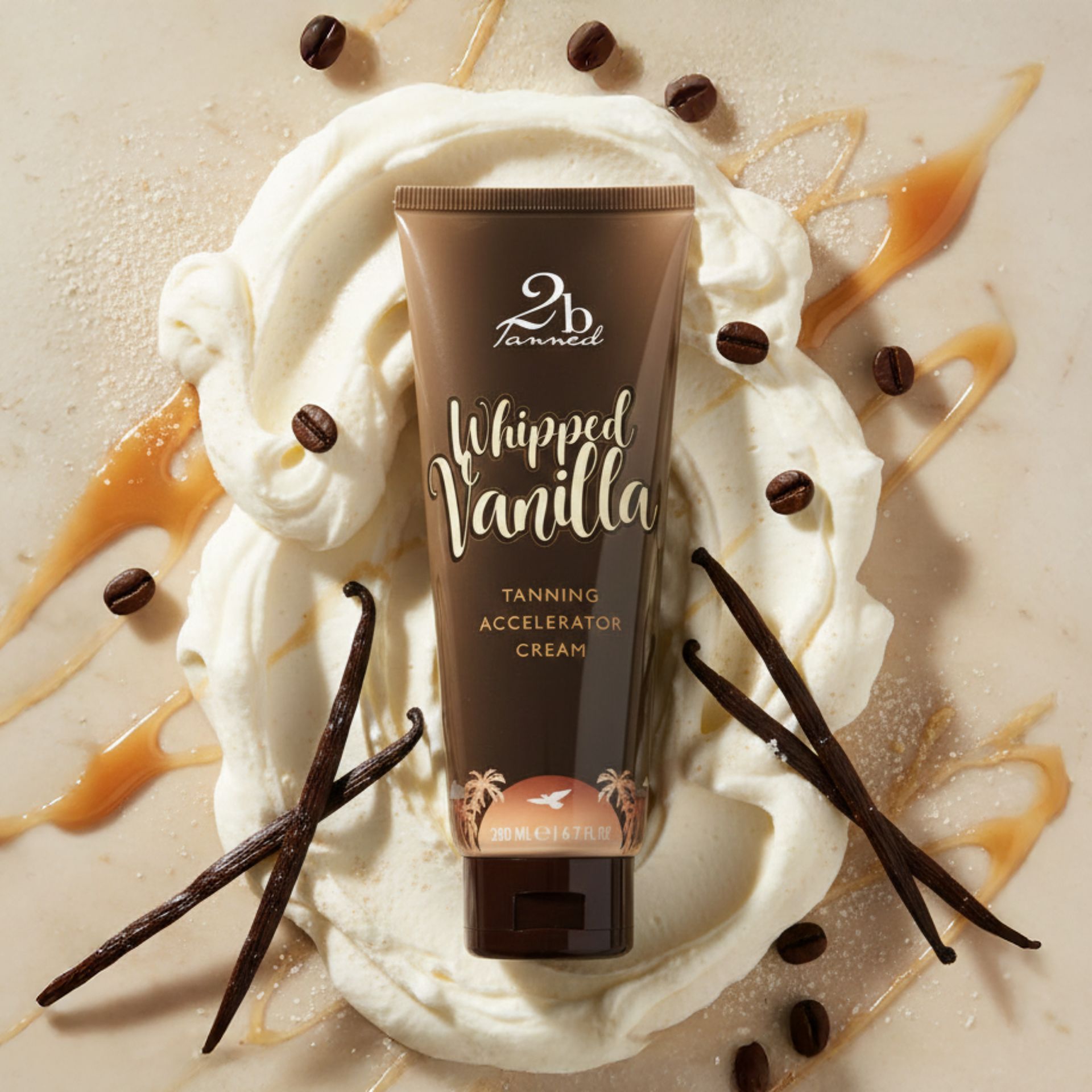 2bTanned Whipped Vanilla Tanning Accelerator Cream - Enhanced with Thalitan and Tyrosine 200ml