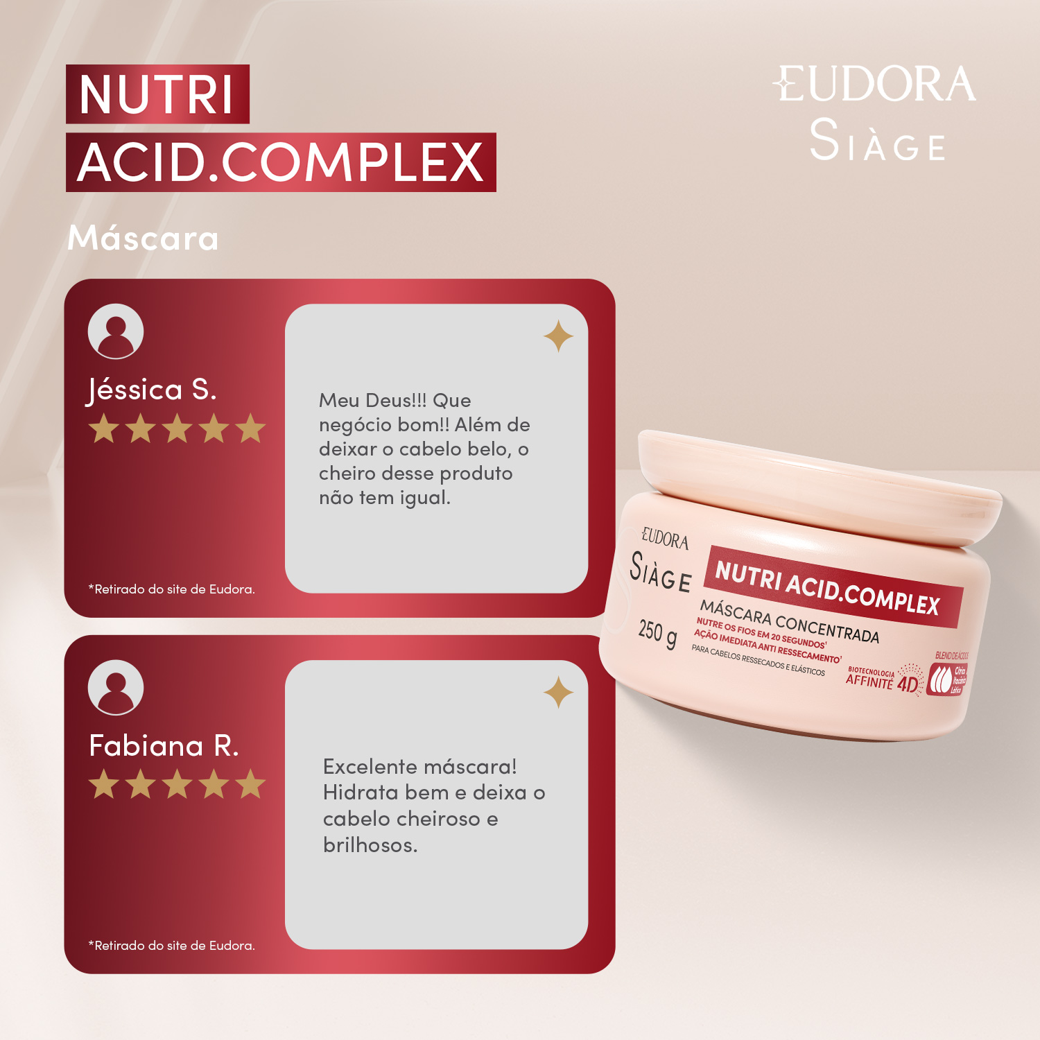 Máscara Capilar Concentrada Siàge Nutri Acid.Complex 250g