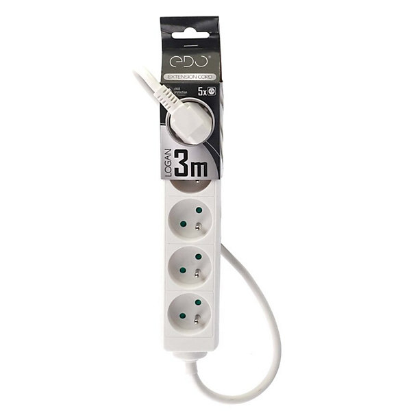 Multiprise avec terre 5 prises câble 3 m EDO777558