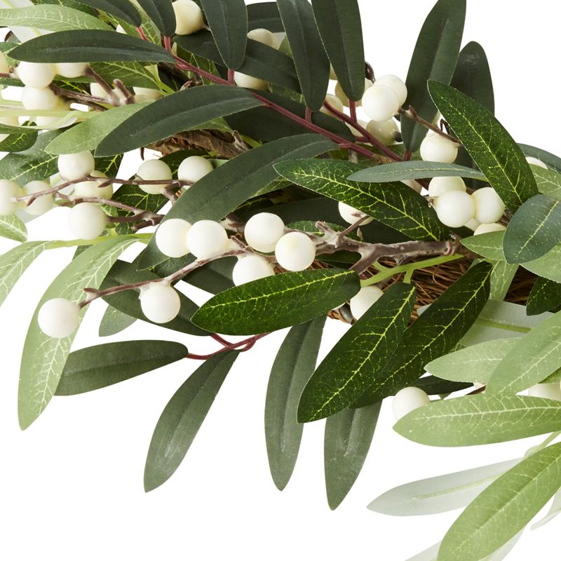 Berry Leaf White & Green Luxe Wreath