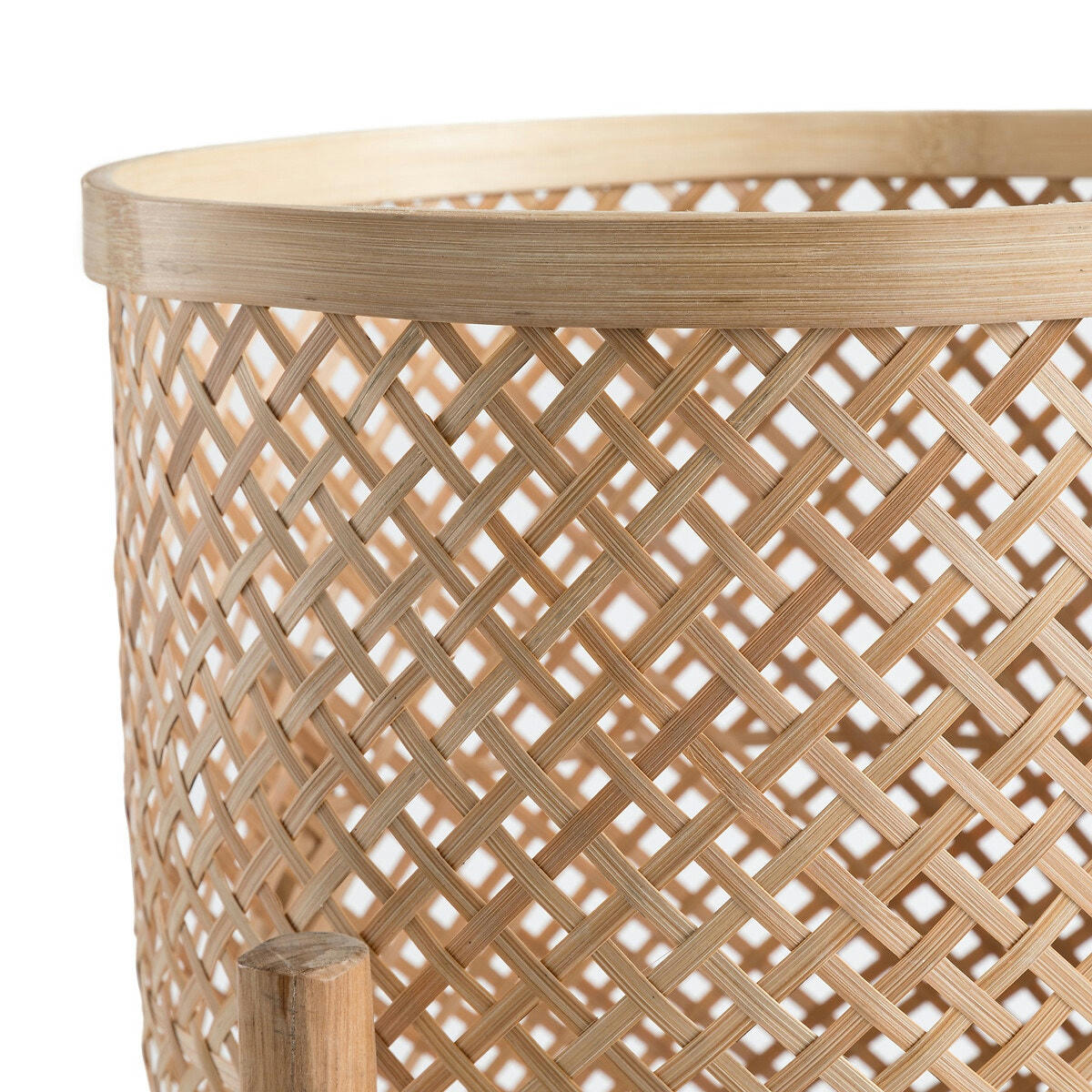 Cache-pot sur pied en bambou Ø40 cm, Bambu
