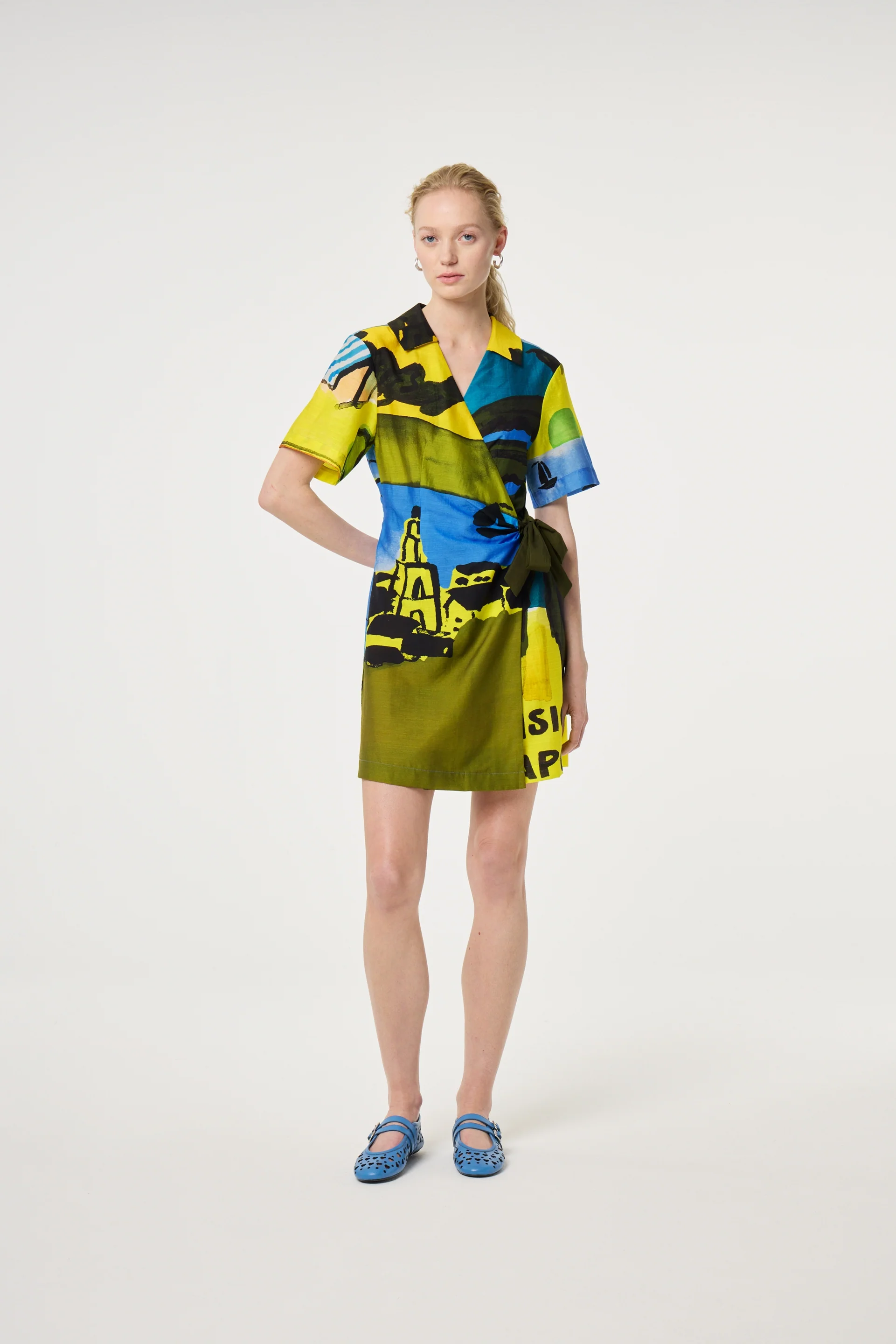 Roja Dress | Yellow/Blue
