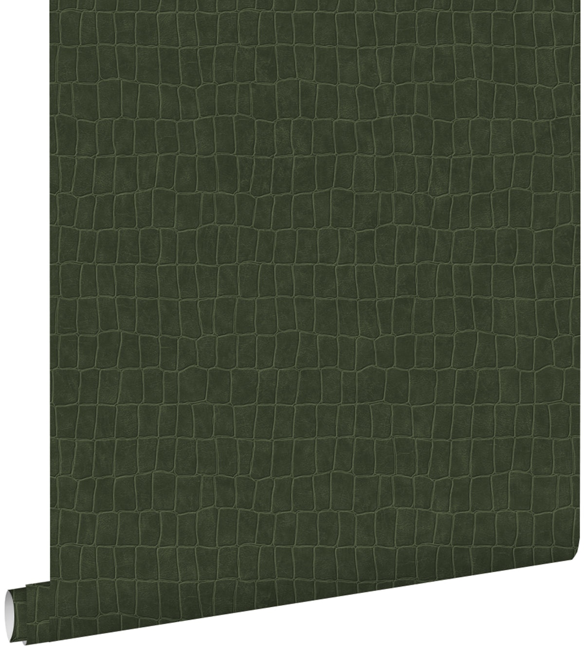 ESTAhome behang krokodillenhuid vergrijsd olijfgroen - 53 cm x 10.05 m - 139187