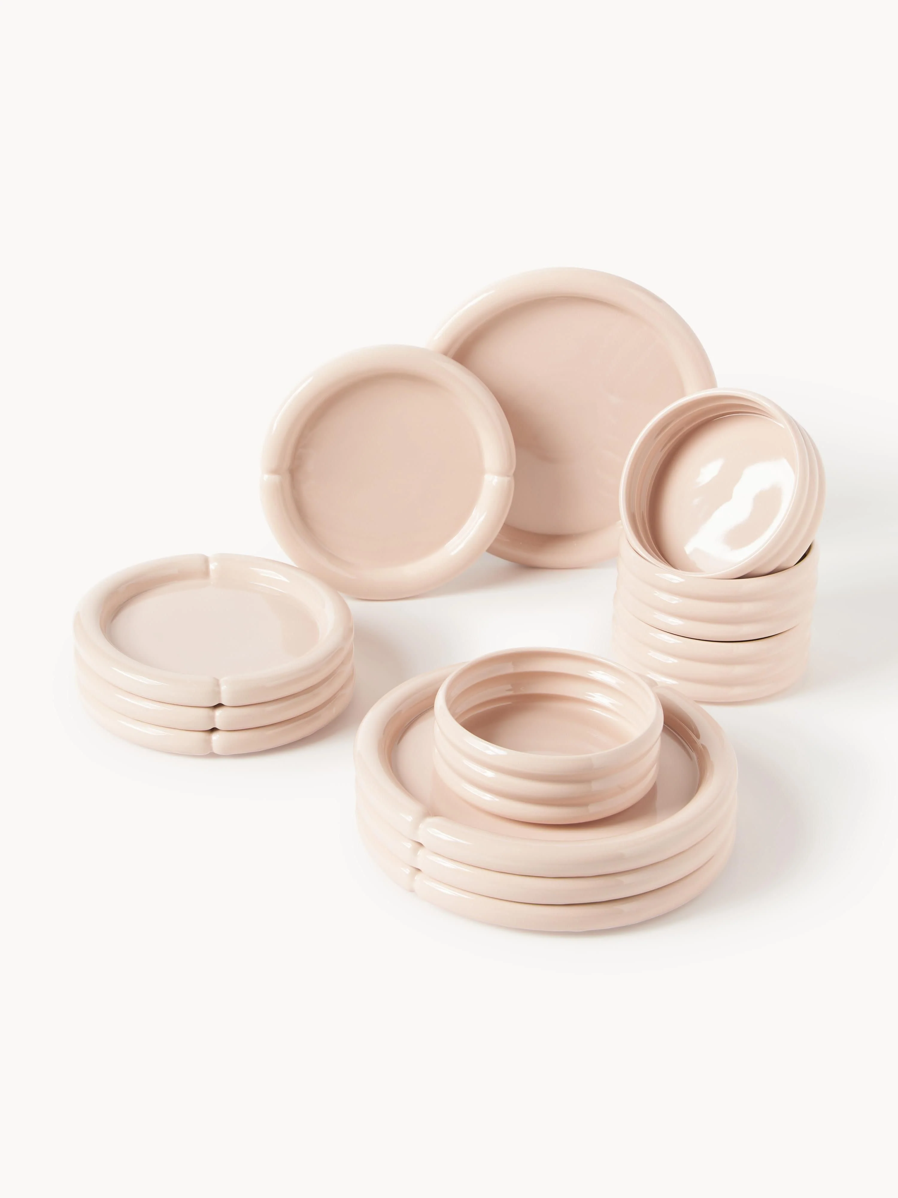 Porzellan-Geschirr-Set Maira, 4 Personen, 12er-Set