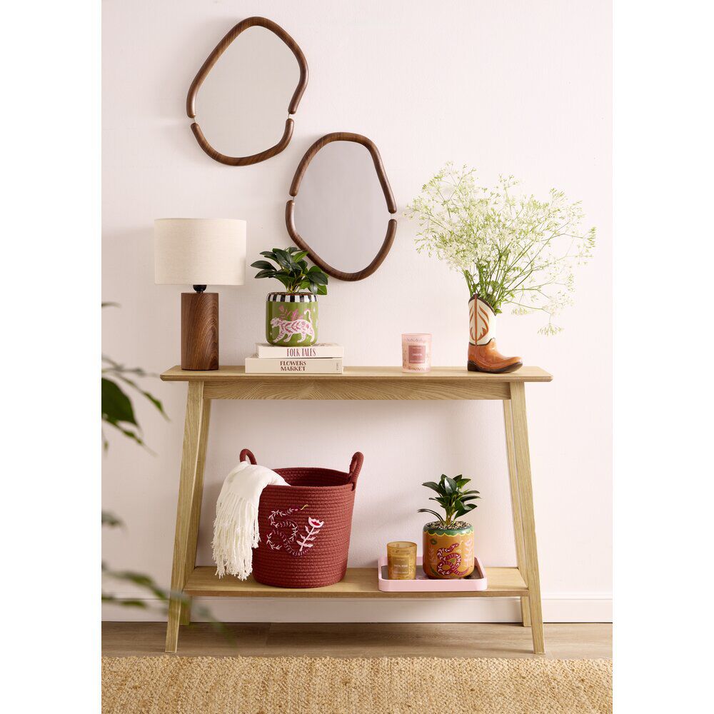 Miroir organique mural contour bois 30x40cm