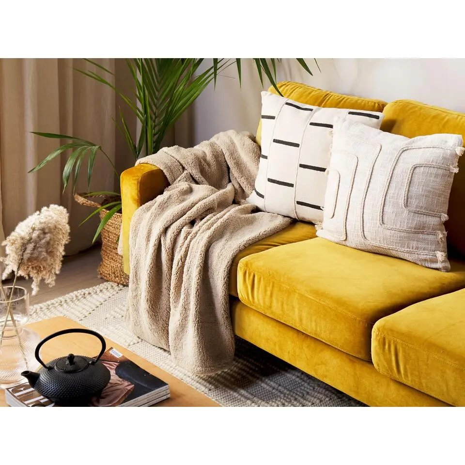 MIRGE - Plaid - Beige - 125 x 150 cm - Polyester