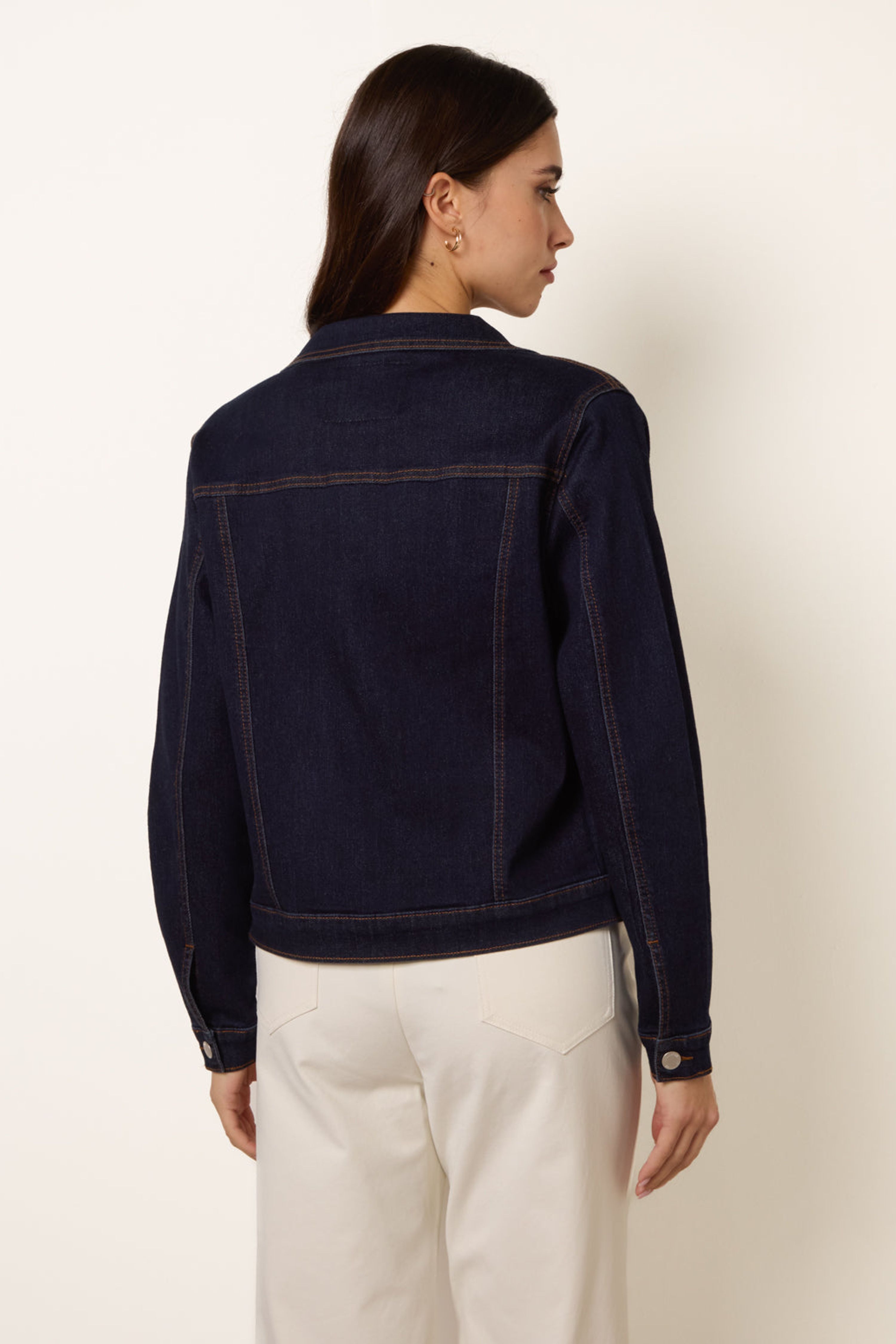 Blue Vanilla Navy Boxy Denim Jacket