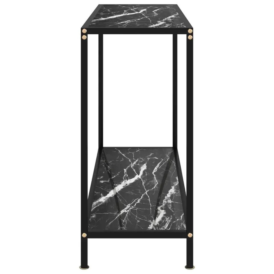 vidaXL - Wandtafel - Zwart - Glas - 100 x 35 x 75 cm