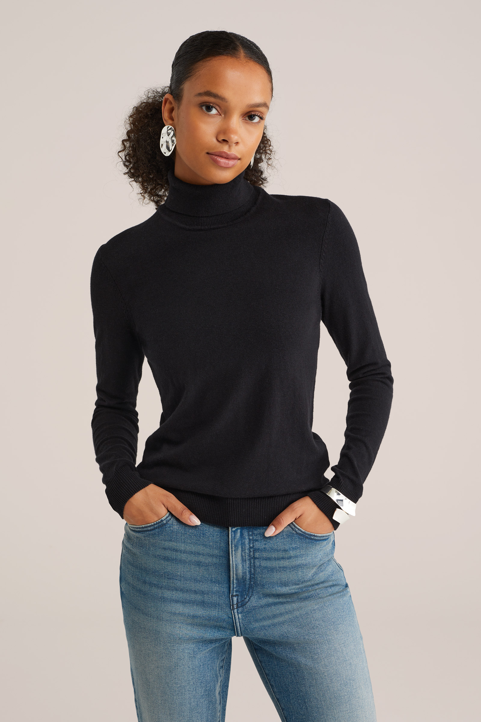 Dames fijngebreide coltrui