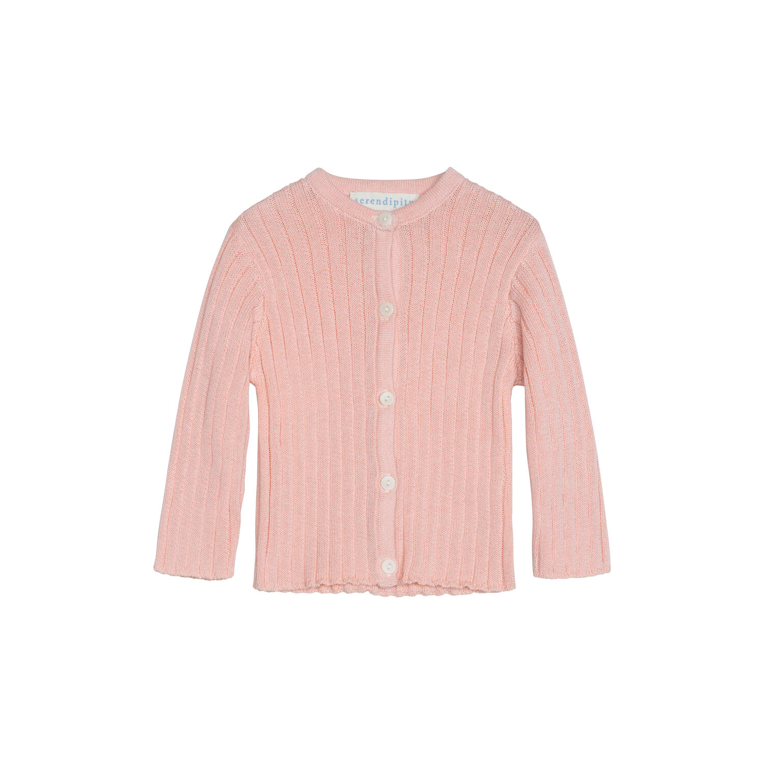 Baby Rib Cardigan, peach