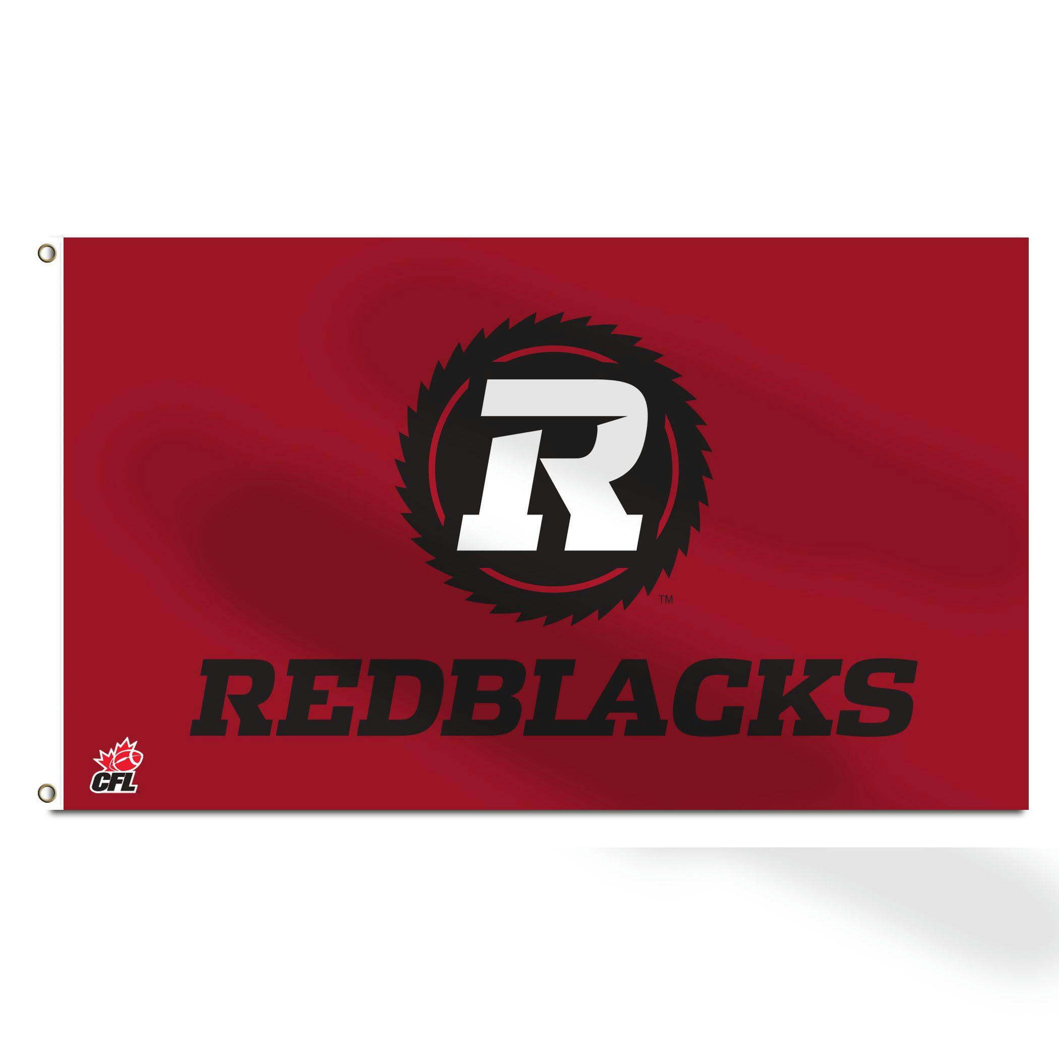 Ottawa Redblacks Team Flag For CFL Football Fans/Collectors, 3-ft x 5-ft