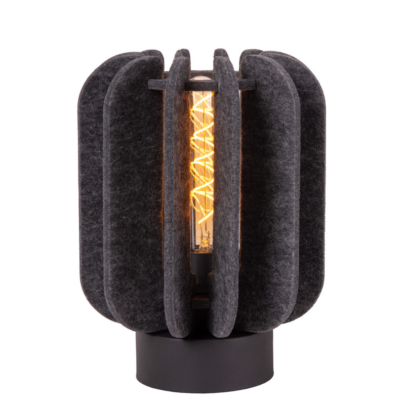 Lampe de table Rafal grise E27 40 W LUCIDE
