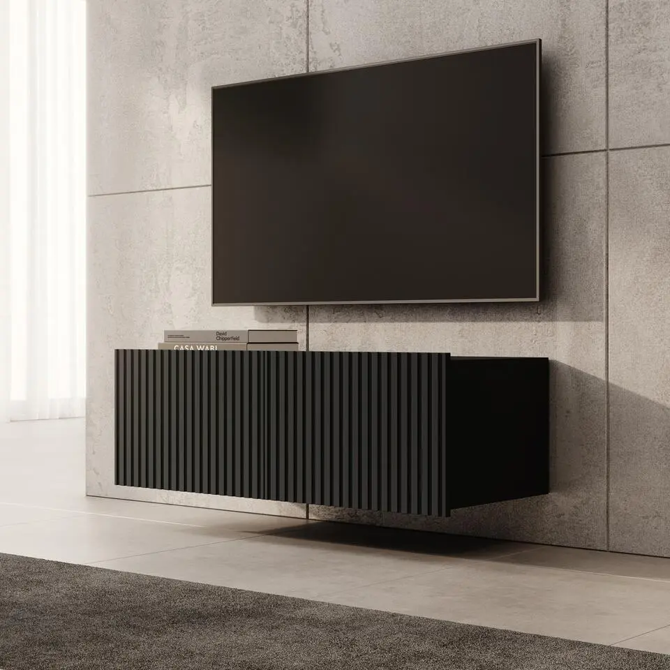 Meubella - TV-Meubel Kenderes - Zwart - 100 cm